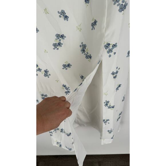 JustFab Flutter Sleeve Midi Dress Marshmallow Romance Floral Womens XXL New - Picture 9 of 14